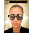 thumbnail image 3 of SA106 Women's Color Mirror Mirrored Lens Oversize Cat Eye Fashion Sunglasses, Black, Gold, 3 of 9