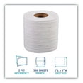 thumbnail image 3 of Bathroom Tissue - Standard 2-Ply White Toilet Paper - 500 Sheets/Roll, 96 Rolls/Carton - for Office, Restaurant, Industrial Use, 3 of 5