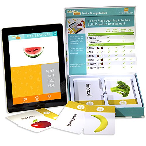 Stages Learning Materials Link4Fun Fruits & Vegetables Flashcards para iPad Tarjetas de desarrollo de idiomas para preescolares para lectura de vocabulario Educación para el autismo Stages Learning 0817240015219