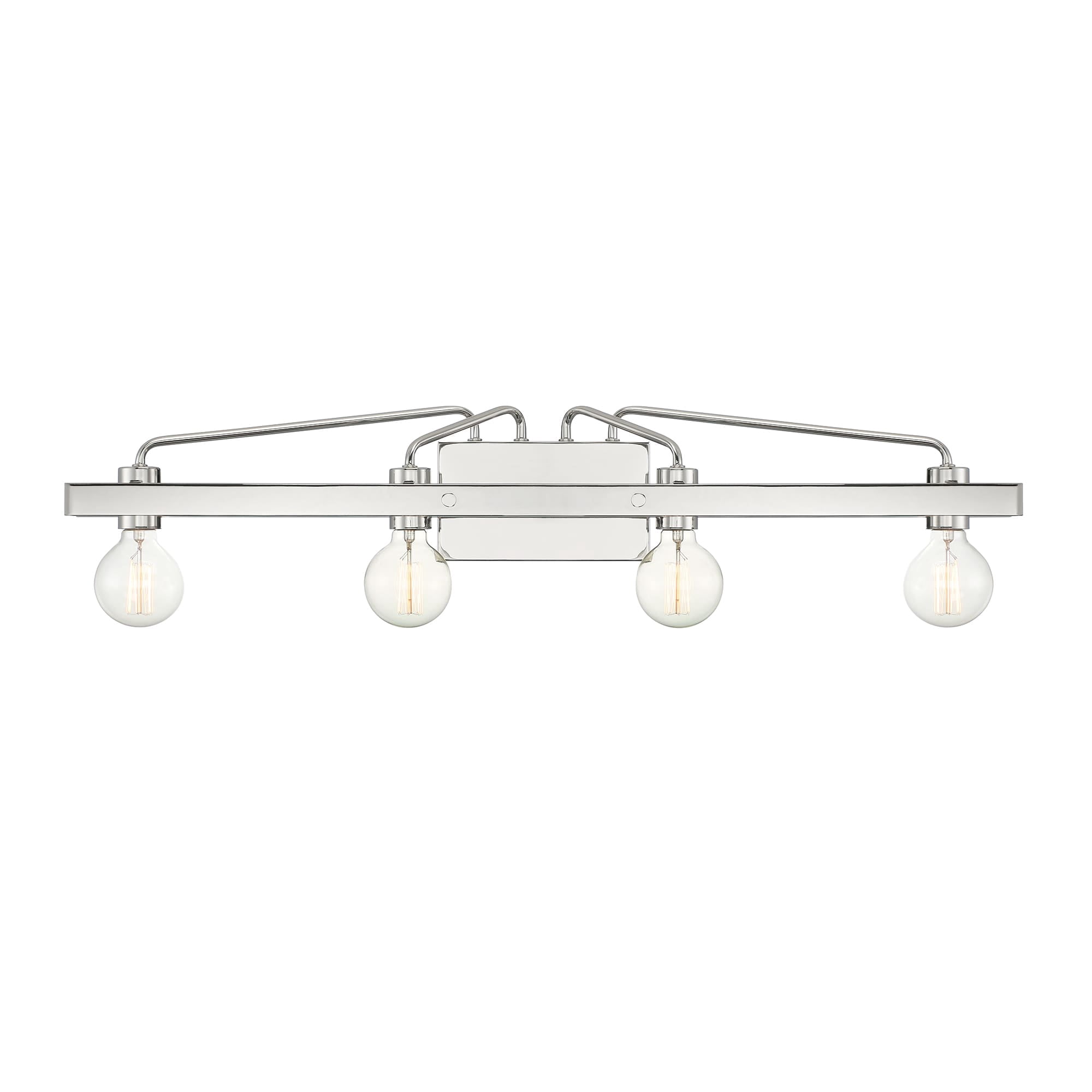 Designers Fountain Ravella 3 Light Polished Nickel Bathroom Vanity Light Fixture, 94204-PN