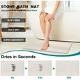 thumbnail image 2 of ANHXN stone bathtub mat, diatomaceous shower mat, anti slip and quick drying, bathtub stone mat, highly absorbent bathroom floor mat. Different colors and specifications to choose from, 2 of 8