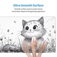 thumbnail image 4 of Pofeuu Cute Cat Meadow Sketch Print Mouse Pad,Rubber, Multipurpose Comfortable Waterproof Mousepad Desk Mat for Gamer Office Home, 4 of 8
