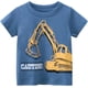 thumbnail image 4 of Camiseta de manga corta con cuello redondo y dinosaurio para niños pequeños, algodón, cómodo y suave, 4 of 5