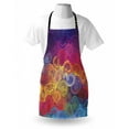 thumbnail image 3 of Modern Apron Abstract Leaf Shaped Colorful Wavy Curved Figures Gradient Toned Boho Kitsch Pattern, Unisex Kitchen Bib Apron with Adjustable Neck for Cooking Baking Gardening, Multicolor, by Ambesonne, 3 of 3