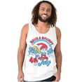 thumbnail image 3 of Retro Smurfs Cartoon 4th of July Tank Top T Shirts Men Women Brisco Brands L, 3 of 6