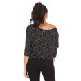 thumbnail image 2 of Dolman Tops for Women Sexy Off The Shoulder Tops Banded Waistband Shirts 3/4 Sleeves Regular and Plus Size Tops, 2 of 6