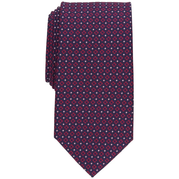 Club Room Men's Classic Floral Medallion Neat Tie Red Blue Necktie