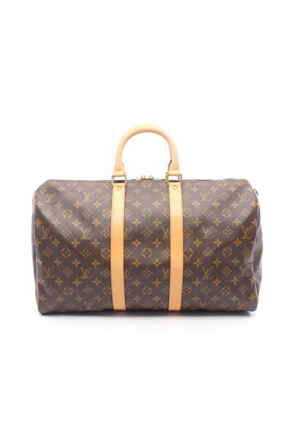 Pre-Owned Louis Vuitton Keepall 45 Boston Bag Handbag, Coated Canvas and Leather, Monogram...