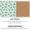 thumbnail image 6 of GZHJMY Square Drink Coasters 2 Pcs Watercolor Birds on Flowers Absorbent Ceramic Coffee Coasters for Drinks with Cork Base Housewarming Gift for Home Decor, 6 of 6