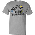 thumbnail image 3 of Inktastic Love Doesnt Count Chromosomes with Yellow and Blue Ribbon T-Shirt, 3 of 5