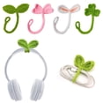 thumbnail image 3 of Creative Knitted Crochet Leaf Sprout Data Cable Strap Handmade Craft Gift, 3 of 8