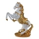 thumbnail image 1 of Estatua de caballo de resina, escultura de caballo, adorno de mobiliario moderno, estatua coleccionable de animales para estantería, sala de estar Oro blanco, 1 of 9