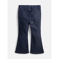 thumbnail image 2 of Wonder Nation Toddler Girls Fashion Denim Flare Jeans, Sizes 12M-5T, 2 of 4