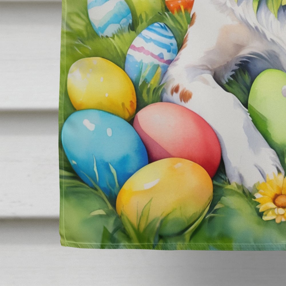 Brittany Spaniel Easter Egg Hunt House Flag 28 in x 40 in