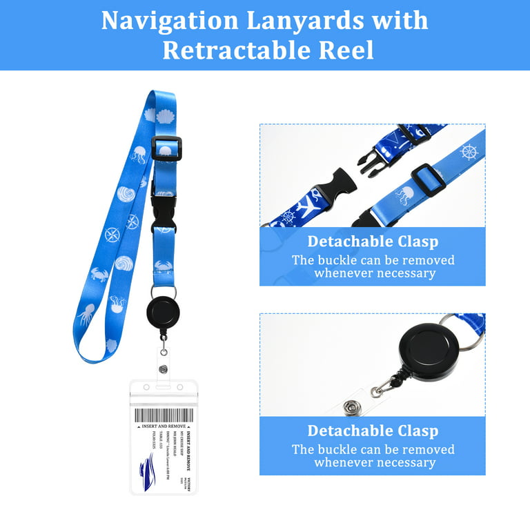 Taihexin 6 Pack Cruise Lanyards, Retractable Carnival Cruise Lanyard with  Detachable Buckle and Waterproof ID Badge Holder, Adjustable Cruise Lanyards  for Cruise Ships Cards Women Men(6 Colors) 