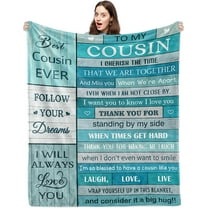 Cousin Gifts for Women Blanket 60"X50", Best Cousin Gifts for Women, Gifts for Cousins Female, Cousin Gifts for Men, Cousin Gifts for Women Birthday,Christmas, Cousin Gifts from Cousin