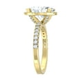 thumbnail image 4 of ARAIYA FINE JEWELRY 10K Yellow Gold Oval and Round Shape Lab Grown Diamond Prong-Set Engagement Ring Size 9 (3 cttw, D-F Color, VS Clarity), 4 of 6