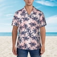 thumbnail image 4 of Balery Tropics Palm Trees Print Men's Hawaiian Shirts Short Sleeve Beach Shirt Relaxed Fit Vacation Button Down Shirts-X-Large, 4 of 9