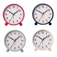 thumbnail image 4 of CNKOO Classic  Silent Table Desk Snooze Beech Wood Clock Night Light Red, 4 of 9