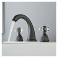 thumbnail image 2 of Faucet Gun Grey Bathroom Sink Faucet 3 Hole Widespread Gold/Black/Chrome Basin Mixer Hot And Cold Water Tap New ,360° Swivel Spout, 2 of 7