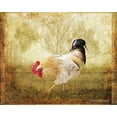 thumbnail image 2 of Bluebird Barn 24x20 Gold Ornate Wood Framed with Double Matting Museum Art Print Titled - Vintage Scratching Rooster, 2 of 4
