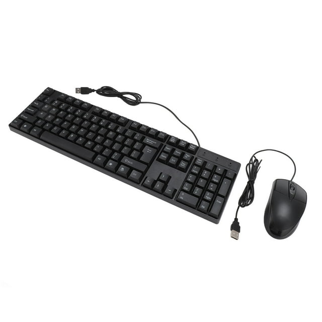 Keyboard Mouse Set, 4.9ft Length Cable 104 Keys Ergonomic Keyboard and Mouse for Game for Desktop Computers