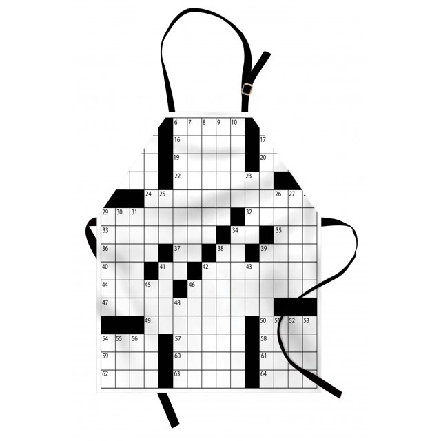 Word Search Puzzle Apron Blank Newspaper Style Crossword Puzzle with
