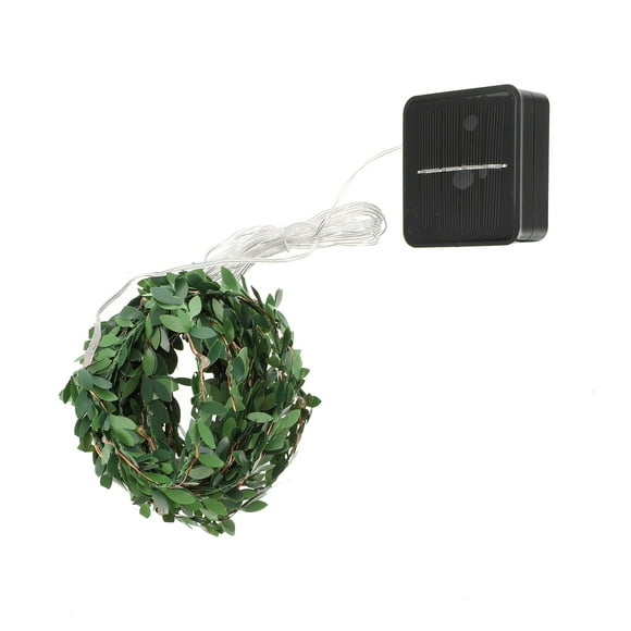 Luces de cuerda de ratán de hoja luces de jardín solar decorativas al aire libre para el patio de césped