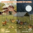 thumbnail image 3 of Large Metal Chicken Coop Chicken Run with Cover, Portable Poultry Cage Walk in Hen House, Outdoor Backyard Farm Animal Enclosure Crate Pet Playpen Exercise Pen for Rabbit Duck, 3 of 7