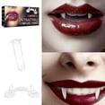 thumbnail image 1 of Retractable Halloween Vampire Fangs Teeth, Scary Creepy Fake Vampire Fangs Teeth, 1 of 5
