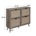 thumbnail image 2 of 4 Doors Shoe Rack, Freestanding Modern Shoe Storage Cabinet for Entryway, 2 of 10