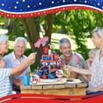 thumbnail image 5 of 4Th of July Decorations Patriotic Independence Day Tiered Tray Decor Memorial Day Vintage Wood Sign Home Table Decorate 4Th of July Decorations Home Decor Red White and Blue Decorations 14 Pack, 5 of 5