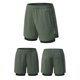 thumbnail image 3 of Pantalones Cortos para Hombre con Bolsillos de Cremallera Bandaje de Color Sólido Cintura Elástica Casual Bottoms de Moda Pantalones Cortos para Hombre Cintura Elástica, 3 of 5
