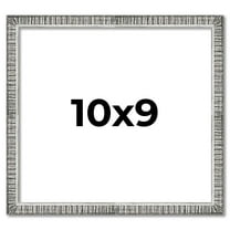 10x9 Frame Silver Grey Distressed Solid Wood Picture Frame | 0.75 Inch Moulding Width | Interior