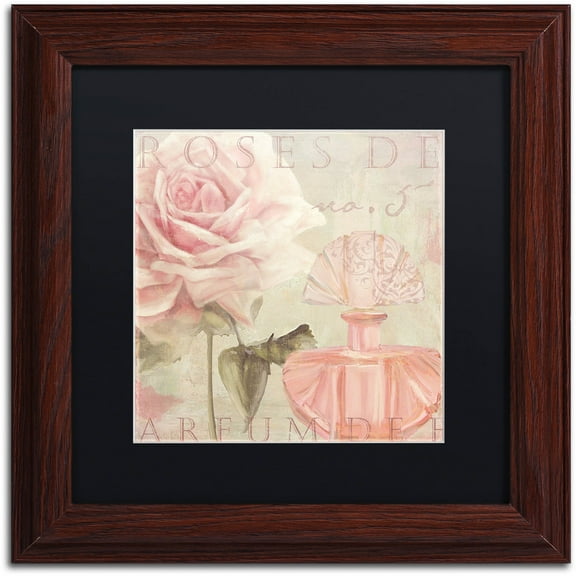 Trademark Fine Art "Parfum de Roses I" Canvas Art by Color Bakery Black Matte, Wood Frame