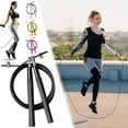 thumbnail image 2 of Corde à Sauter à Vitesse Réglable pour l'Entraînement Physique / Poignée en Alliage d'Aluminium et Fil d'Acier / Roulement à Billes Pivotant à 360° pour la Boxe, le HIIT, les Exercices Sportifs / Équipement de Gym à Domicile Sans Enchevêtrement, 10 Pi, 2 of 8