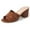 Tan Pu, variant on J. Adams Nori Mules for Women - Dressy Slip On Comfortable and Stylish Interlocking Straps Block Chunky Heeled Sandals