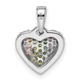 thumbnail image 4 of Sterling Silver Heart Pendant Necklace for Women with Multicolored Gemstones, Rainbow Pride Jewelry Symbolizing Love, LGBTQ Accessory, Colorful Crystal Fashion Necklace, 4 of 6