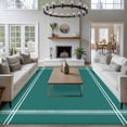 thumbnail image 4 of Dark Blue Area Rug 6x9 FT, Non Slip Living Room Throw Carpet, Rustic Dark Green Solid Color Modern Art Washable Soft Large Floor Carpet Non-Shedding Rug for Bedroom Dining Room Play Room, 4 of 9