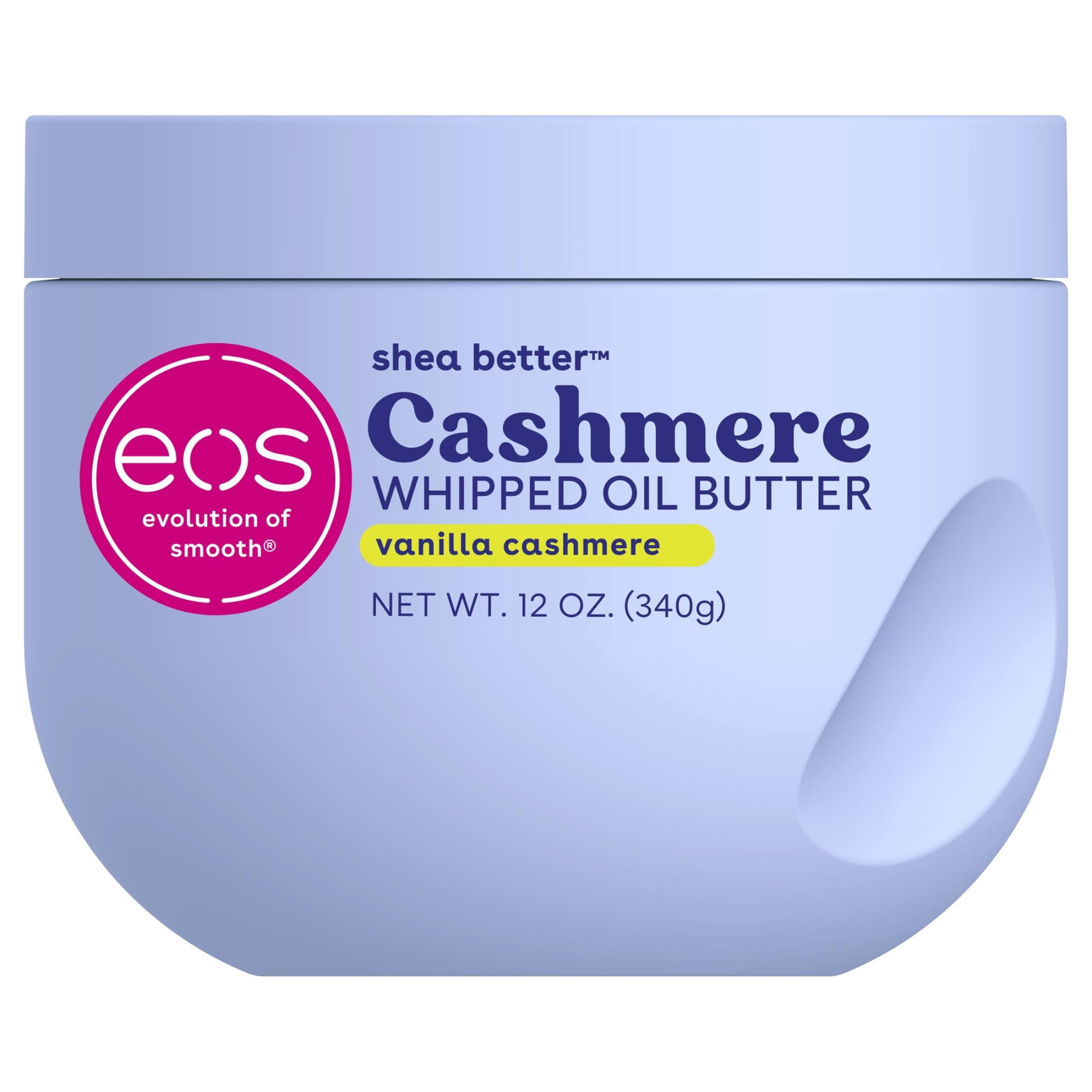 eos Vanilla Cashmere Whipped Body Butter 72 Hour Moisturizing Body Butter for Dry Skin with Shea Cocoa & Argan Oil 12 oz