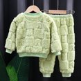 thumbnail image 5 of Girls 2 Piece Outfits Clothes Fleece Flannel Winter Fluffy Warm Plush Fuzzy Pullover Sweatshirt and Sweatpant Pajamas Sweatsuit 5-14 Years, 5 of 6