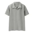 thumbnail image 4 of IhhxPro Big & Tall Men's Performance Collared Shirt Quick Dry Short Sleeve Breathable Work Golf Casual Slim Fit Stretch Cotton Summer S-3XL, 4 of 5