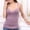 Purple, variant on Tank Top with Built in Bra and Adjustable Thin Spaghetti Strap Lightweight Solid Round Neck Daily Womens Fixed Padded