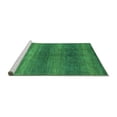 thumbnail image 2 of Ahgly Company Machine Washable Indoor Square Abstract Turquoise Blue Modern Area Rugs, 3' Square, 2 of 4