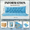 thumbnail image 6 of SDJPOI Swing Replacement Cushion for Outdoor Bench, 4" Thick Waterproof 2-3 Seater Garden Porch Seat Cushion with Backrest, Outdoor Swing Cushions for Outdoor Furniture (Sky Blue,40*40in), 6 of 6