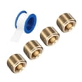 thumbnail image 1 of 4Pack 1/8 BSP Brass Pipe Plug Fitting, Male Thread Internal Hex Socket Pipe Cap, Countersunk Plug for Sealing Pipe Port, Pneumatic Solenoid Valve, 1 of 6