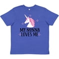 thumbnail image 3 of Inktastic My Nonna Loves Me Unicorn Youth T-Shirt, 3 of 5