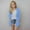 Blue, variant on Girls Cardigan Long Sleeve Open Front Knit Sweater With Pockets Casual Outerwear Top for Kids and Teens Cozy Fall Winter Fashion Layering Piece(Blue#1,5 Years)