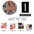 thumbnail image 5 of Uñas postizas largas de aguja, negras con efecto degradado y diamantes de imitación, 24 unidades, acrílicas, para pegar, estilo gótico., 5 of 5