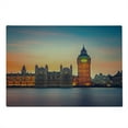 thumbnail image 2 of London Cutting Board, View of Big Ben and Houses of Parliament at Dusk in London British Urban Town, Decorative Tempered Glass Cutting and Serving Board, Large Size, Multicolor, by Ambesonne, 2 of 5